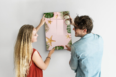 Tableau effaçable magnétique Souvenirs d'été sur fond de nature