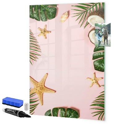 Tableau effaçable magnétique Souvenirs d'été sur fond de nature