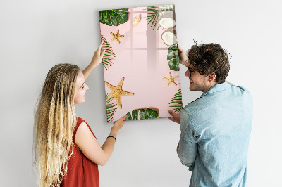 Tableau effaçable magnétique Souvenirs d'été sur fond de nature