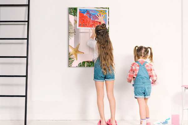 Tableau effaçable magnétique Souvenirs d'été sur fond de nature