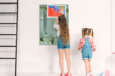 Tableau magnétique effaçable Un lieu créatif pour les souvenirs et les photos