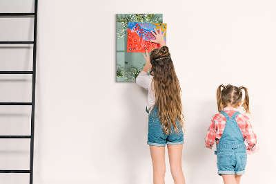 Tableau magnétique effaçable Un lieu créatif pour les souvenirs et les photos