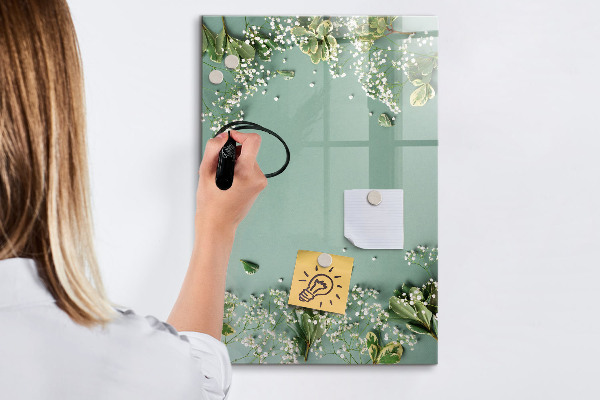Tableau magnétique effaçable Un lieu créatif pour les souvenirs et les photos
