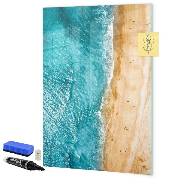 Tableau magnétique effaçable Souvenirs de vacances au bord de la mer