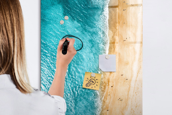 Tableau magnétique effaçable Souvenirs de vacances au bord de la mer
