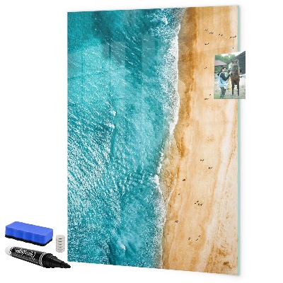 Tableau magnétique effaçable Souvenirs de vacances au bord de la mer
