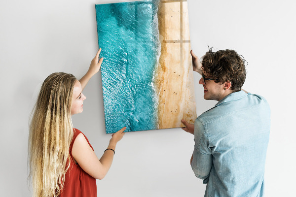 Tableau magnétique effaçable Souvenirs de vacances au bord de la mer