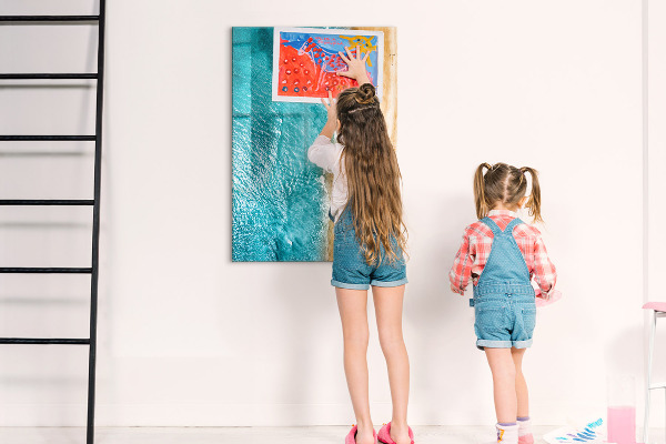 Tableau magnétique effaçable Souvenirs de vacances au bord de la mer