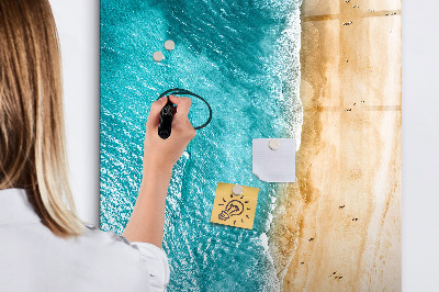Tableau magnétique effaçable Souvenirs de vacances au bord de la mer