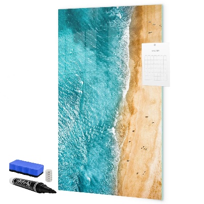 Tableau magnétique effaçable Souvenirs de vacances au bord de la mer
