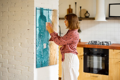 Tableau magnétique effaçable Souvenirs de vacances au bord de la mer