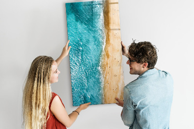 Tableau magnétique effaçable Souvenirs de vacances au bord de la mer