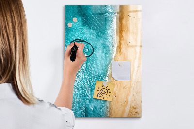Tableau magnétique effaçable Souvenirs de vacances au bord de la mer