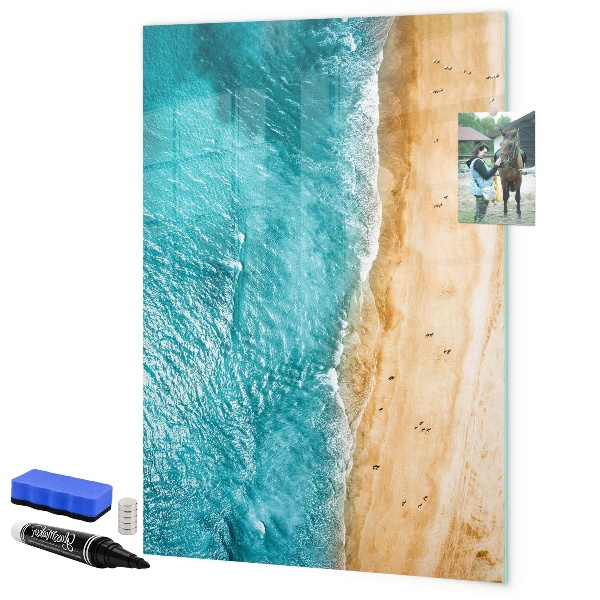 Tableau magnétique effaçable Souvenirs de vacances au bord de la mer