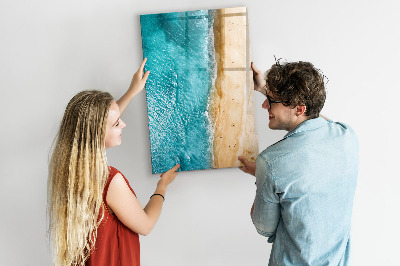 Tableau magnétique effaçable Souvenirs de vacances au bord de la mer