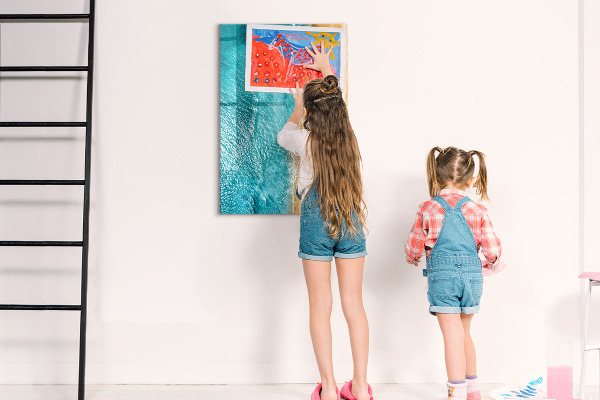 Tableau magnétique effaçable Souvenirs de vacances au bord de la mer