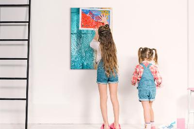 Tableau magnétique effaçable Souvenirs de vacances au bord de la mer