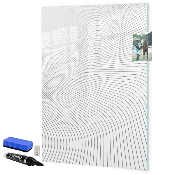 Tableau magnétique effaçable Un miroir avec un emplacement pour les photos