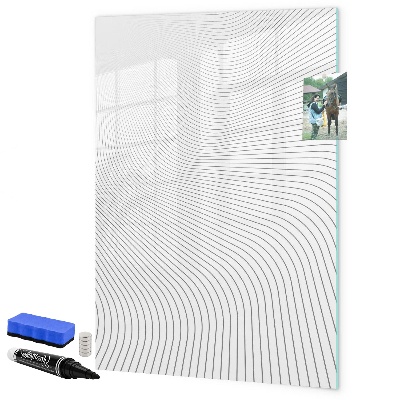 Tableau magnétique effaçable Un miroir avec un emplacement pour les photos