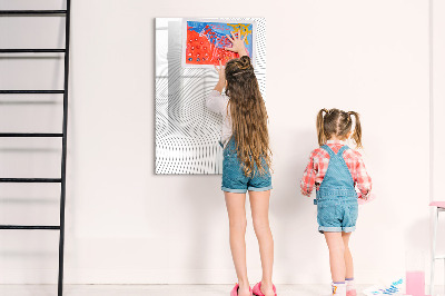 Tableau magnétique effaçable Un miroir avec un emplacement pour les photos
