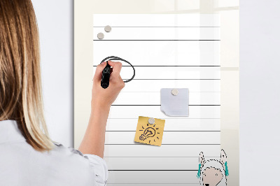 Tableau magnétique effaçable Une liste de choses à faire avec un thème mignon