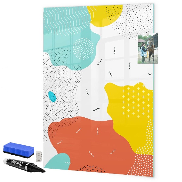 Tableau effaçable magnétique Tableau coloré pour photos et notes