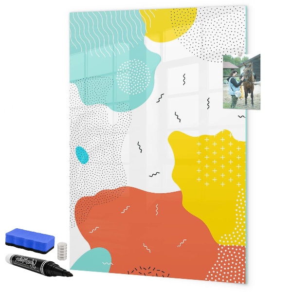 Tableau effaçable magnétique Tableau coloré pour photos et notes