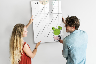 Tableau effaçable magnétique Une liste de choses à faire avec une touche créative