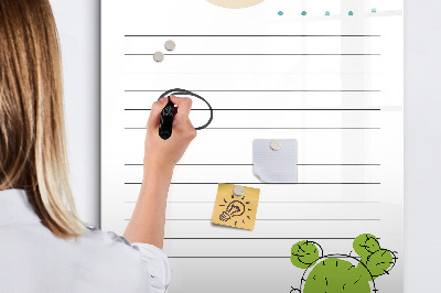 Tableau effaçable magnétique Une liste de choses à faire avec une touche créative