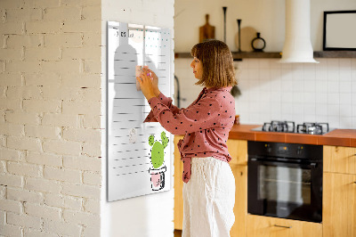 Tableau effaçable magnétique Une liste de choses à faire avec une touche créative