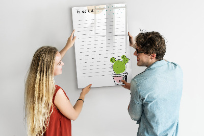 Tableau effaçable magnétique Une liste de choses à faire avec une touche créative