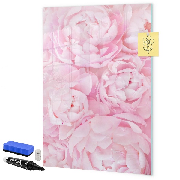 Tableau effaçable magnétique Motif floral avec espace pour photos