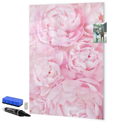 Tableau effaçable magnétique Motif floral avec espace pour photos