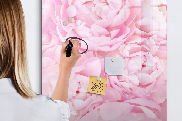 Tableau effaçable magnétique Motif floral avec espace pour photos