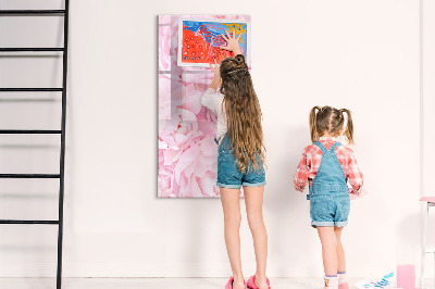 Tableau effaçable magnétique Motif floral avec espace pour photos