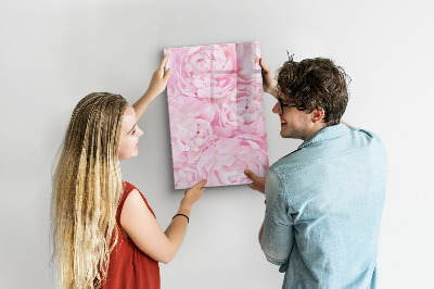 Tableau effaçable magnétique Motif floral avec espace pour photos