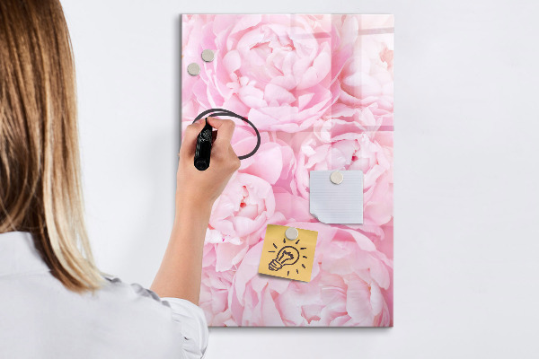 Tableau effaçable magnétique Motif floral avec espace pour photos