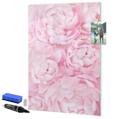 Tableau effaçable magnétique Motif floral avec espace pour photos