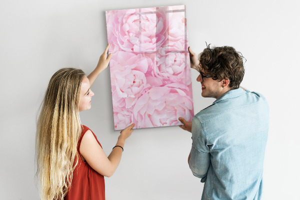 Tableau effaçable magnétique Motif floral avec espace pour photos