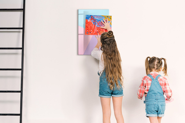 Tableau magnétique effaçable Un tableau coloré pour les notes et les photos