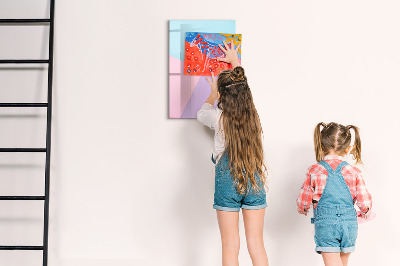 Tableau magnétique effaçable Un tableau coloré pour les notes et les photos