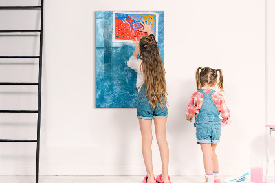 Tableau effaçable magnétique Un tableau coloré pour les notes et les photos