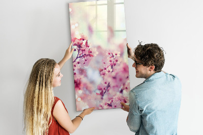 Tableau effaçable magnétique Motif floral avec espace pour photos