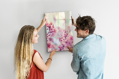 Tableau effaçable magnétique Motif floral avec espace pour photos