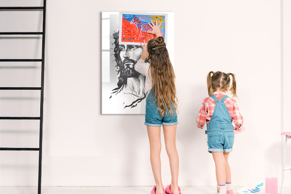 Tableau magnétique effaçable Inspirations empreintes d'amour et d'espoir