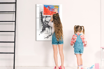 Tableau magnétique effaçable Inspirations empreintes d'amour et d'espoir