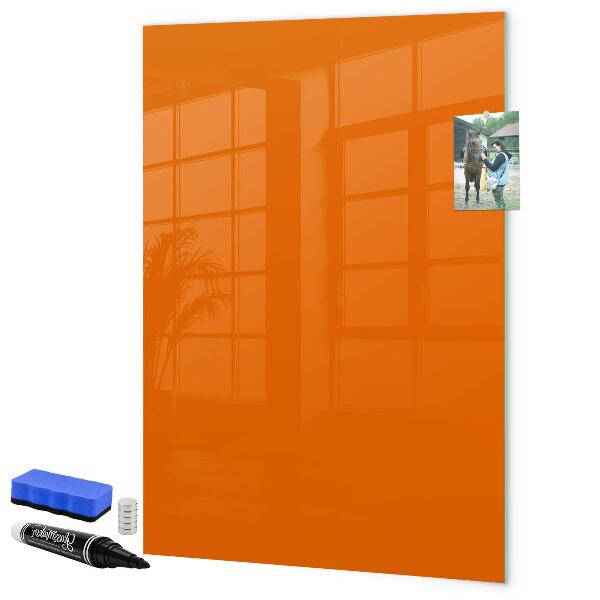 Tableau magnétique effaçable Tableau orange pour les notes et les photos