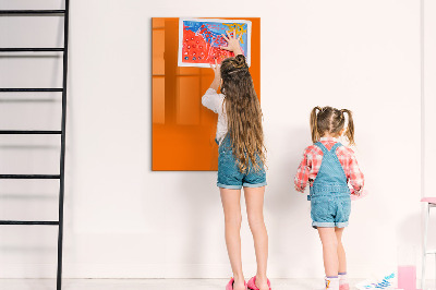 Tableau magnétique effaçable Tableau orange pour les notes et les photos