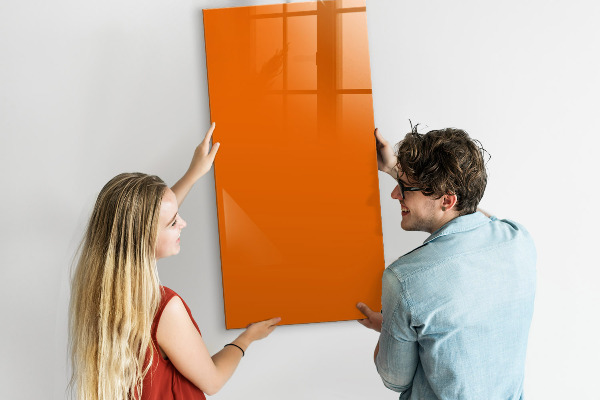 Tableau magnétique effaçable Tableau orange pour les notes et les photos