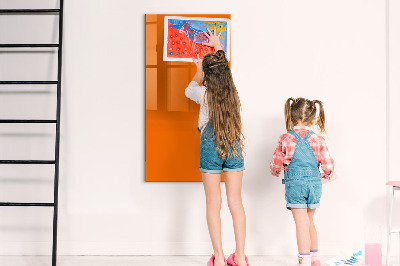 Tableau magnétique effaçable Tableau orange pour les notes et les photos